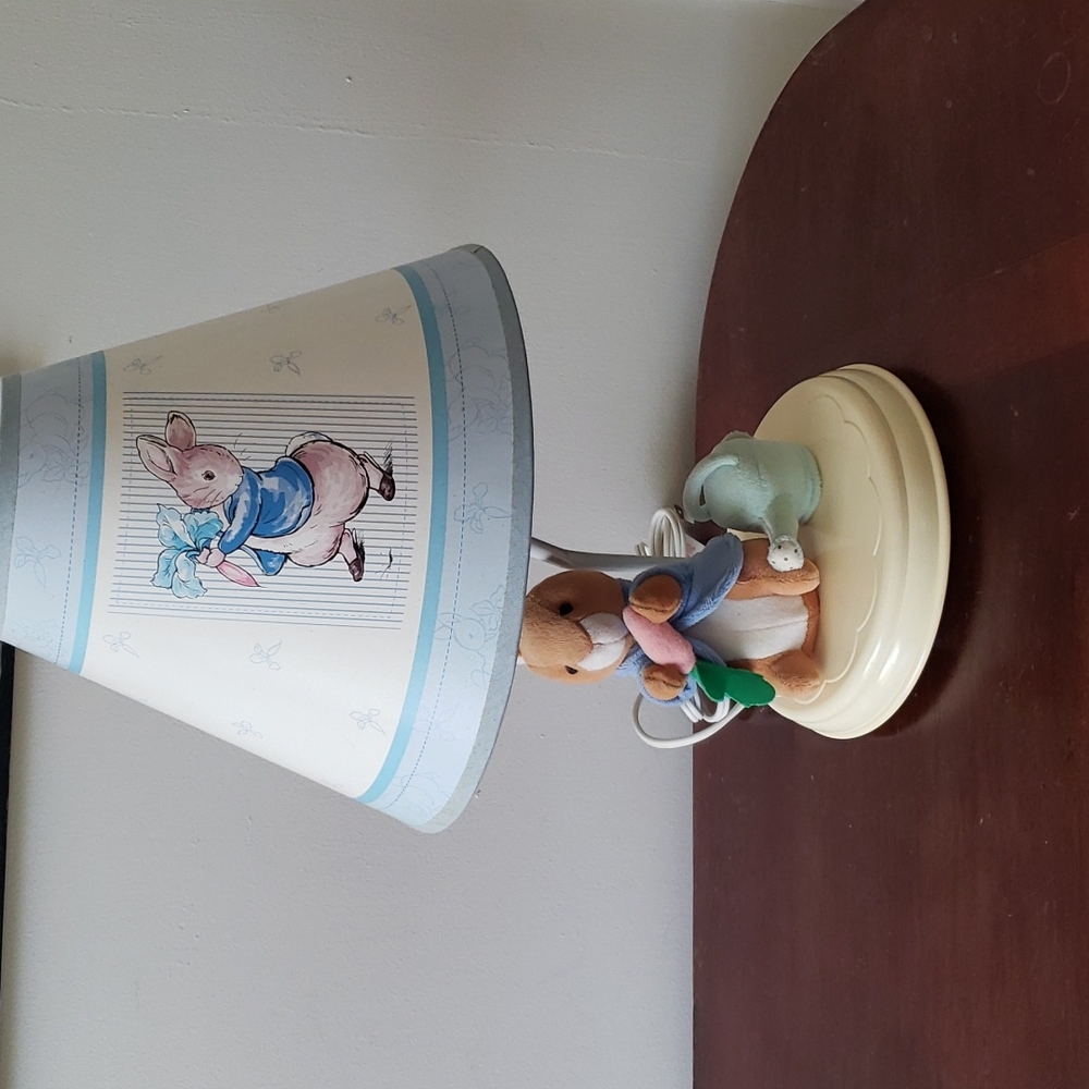Vintage Peter Rabbit Beatrix Potter Nursery Or Childrens Lamp
